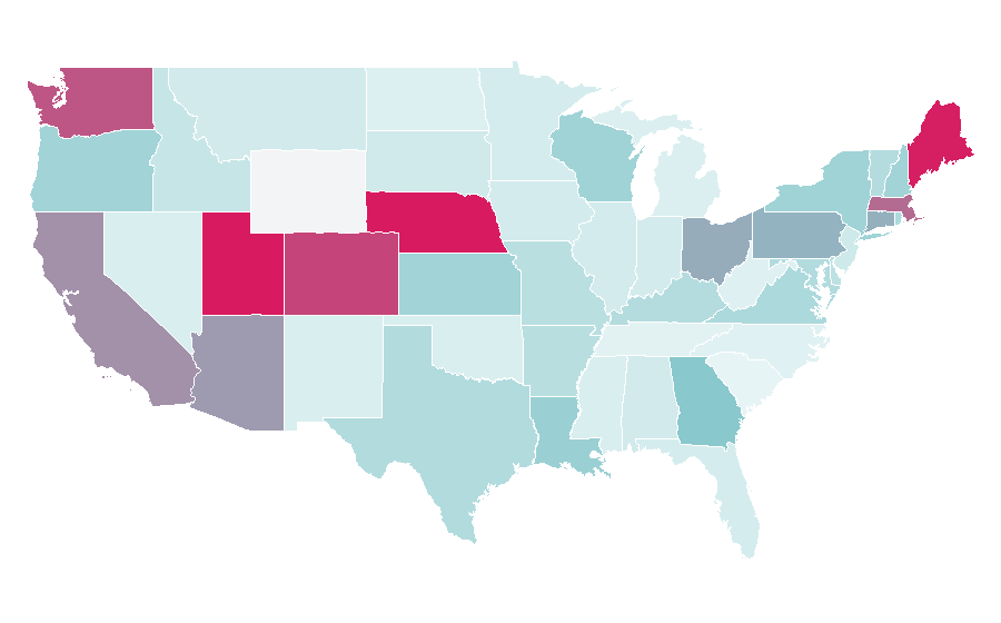 Affinity by region — Funny Girl (musical), United States