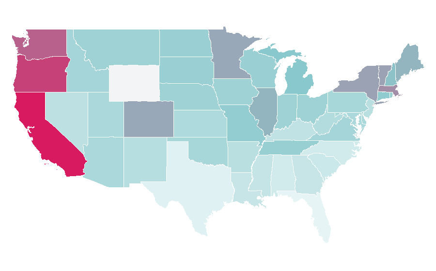 Affinity by region — Funny or Die, United States