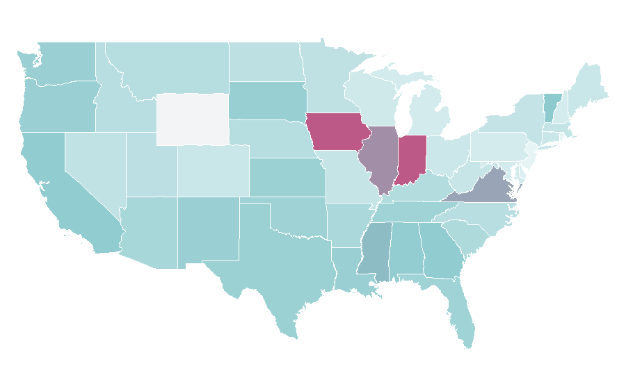 Affinity by region — Fuse (TV channel), United States