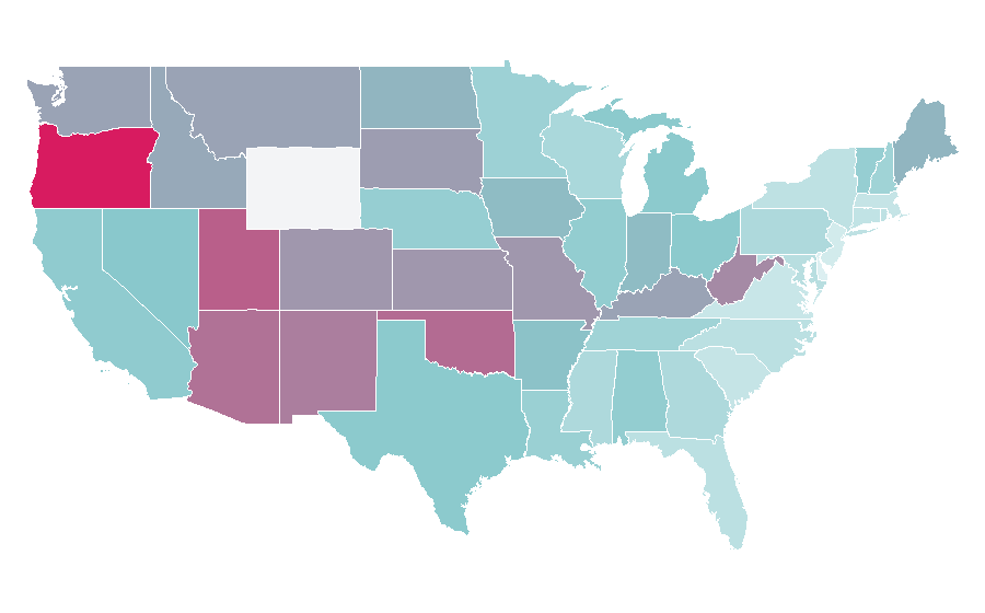 Affinity by region — Futurama, United States