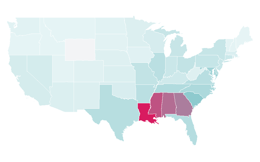 Affinity by region — G-Shock, United States