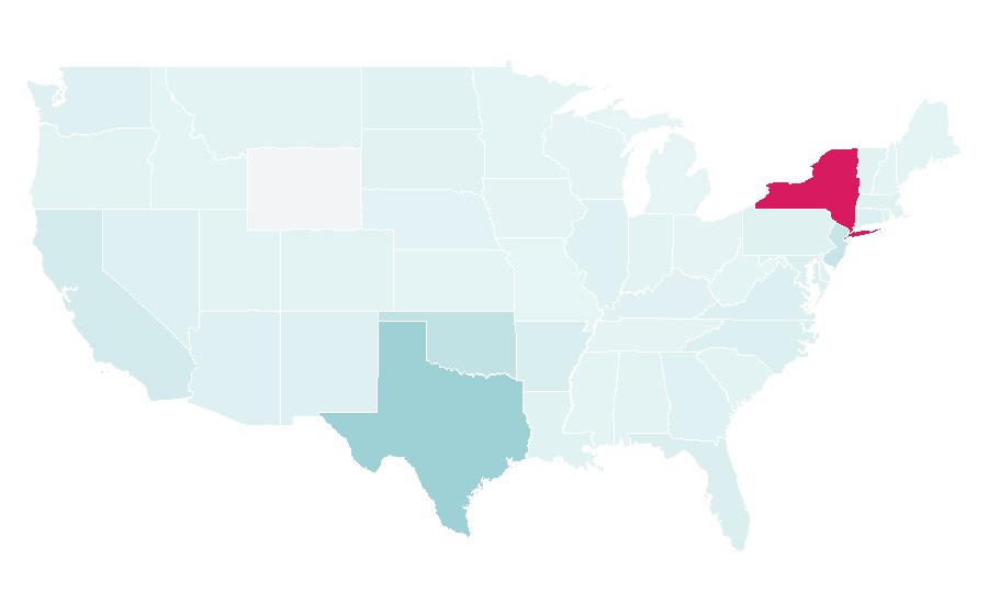 Affinity by region — Gabriela (telenovela), United States
