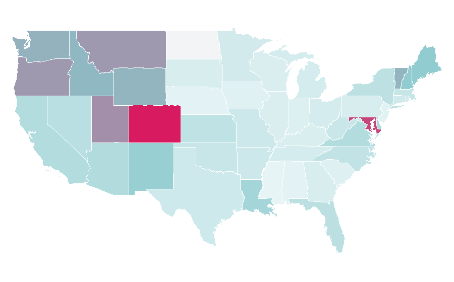 Affinity by region — Gaia, United States