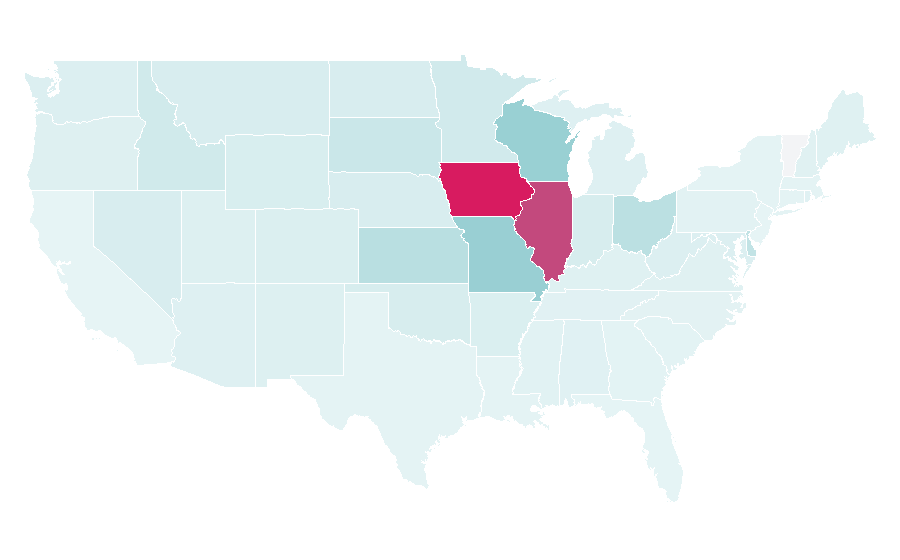Affinity by region — Galena (singer), United States