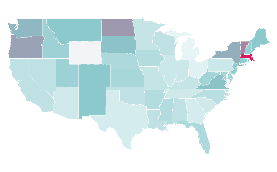Affinity by region — Galician language, United States