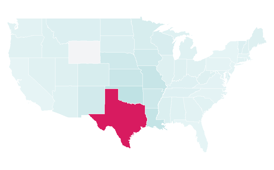 Affinity by region — Galveston Island, United States