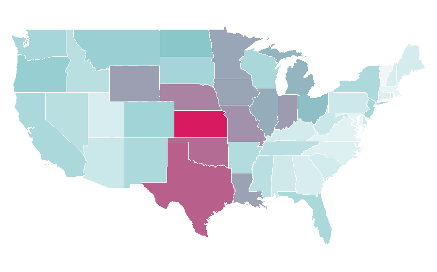 Affinity by region — Garage sale, United States