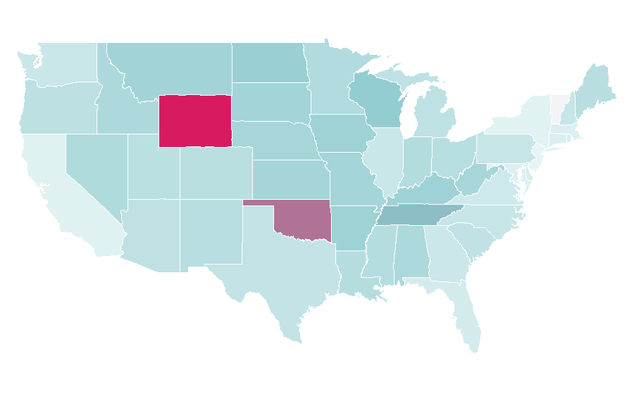 Affinity by region — Garth Brooks, United States