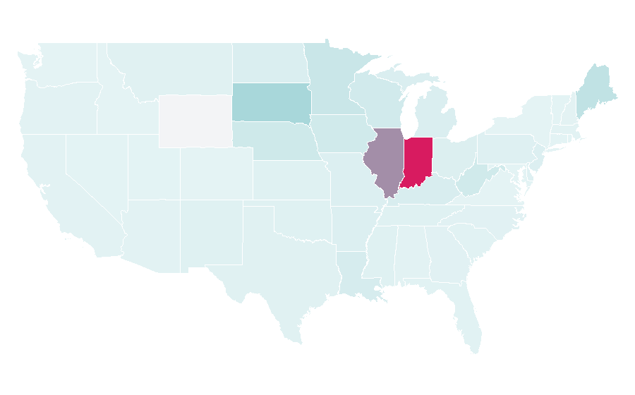 Affinity by region — Gary (rapper), United States