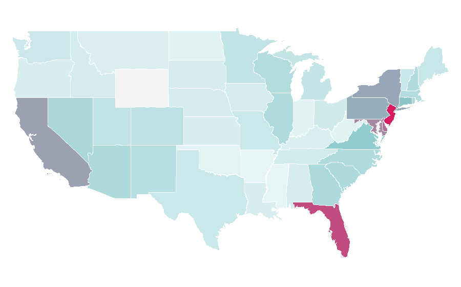Affinity by region — Gate 1 Travel, United States