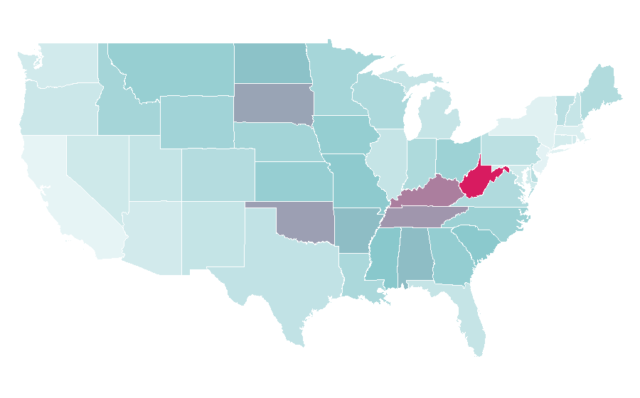 Affinity by region — Gavin Adcock, United States