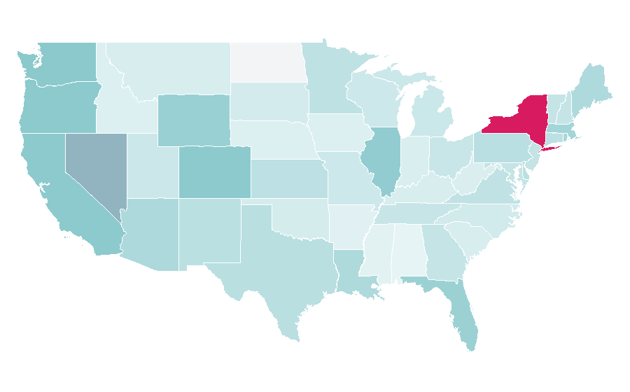 Affinity by region — Gay bar, United States