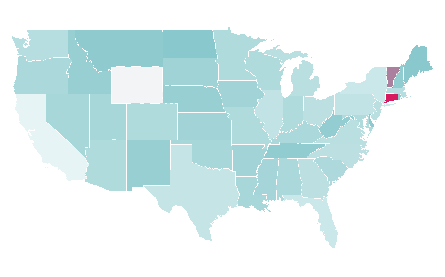 Affinity by region — Gay-friendly, United States