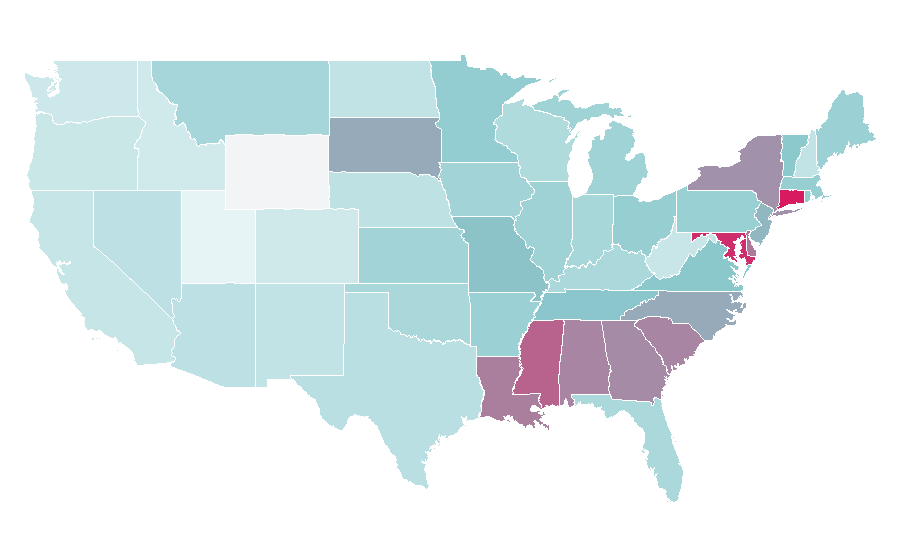 Affinity by region — Gayle King, United States