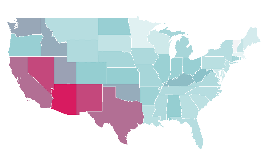 Affinity by region — Gears of War, United States