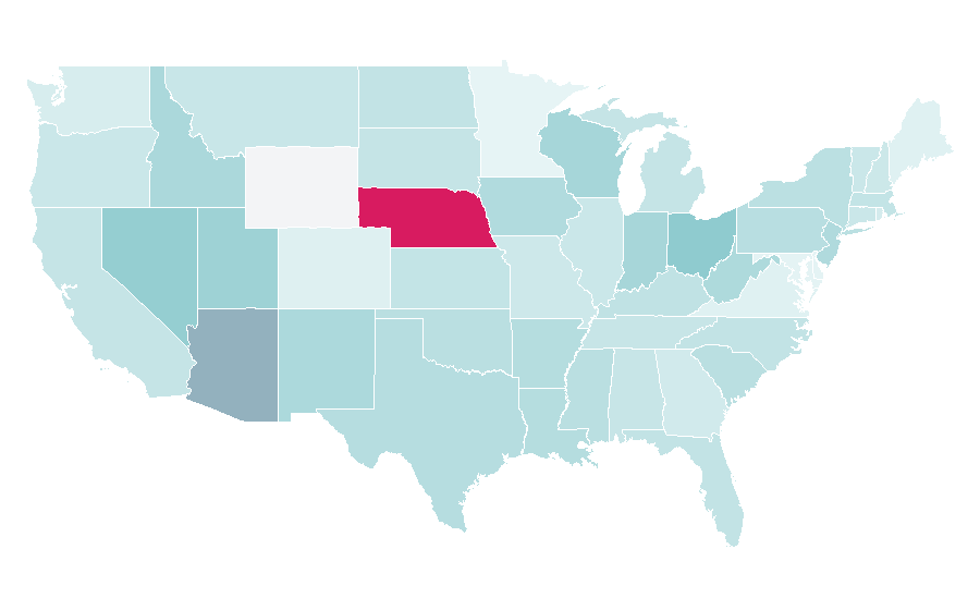 Affinity by region — Gel nails, United States