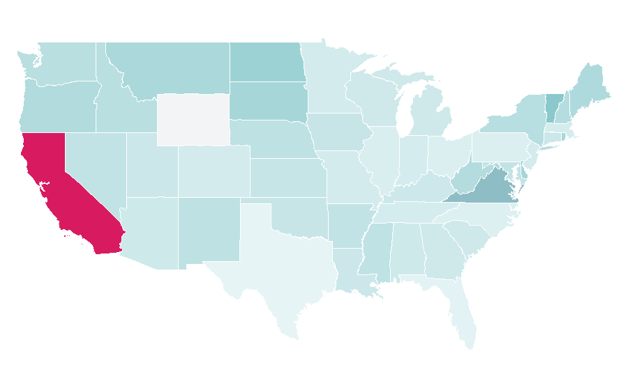 Affinity by region — GEM TV, United States