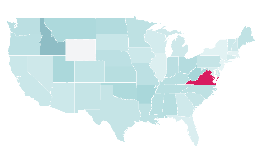 Affinité par région — Gemstone, États-Unis