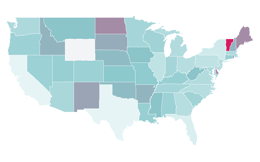 Affinity by region — Gender-neutral language, United States