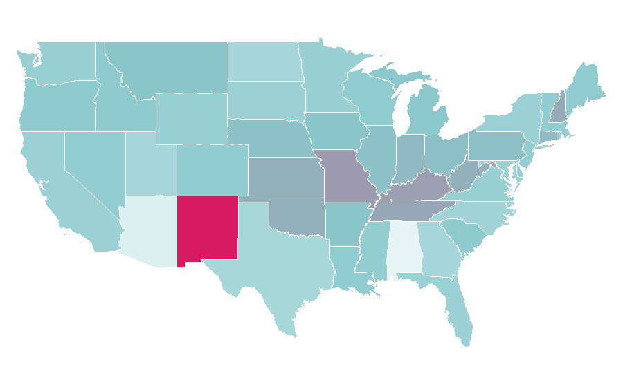 Affinity by region — Gene Hackman, United States