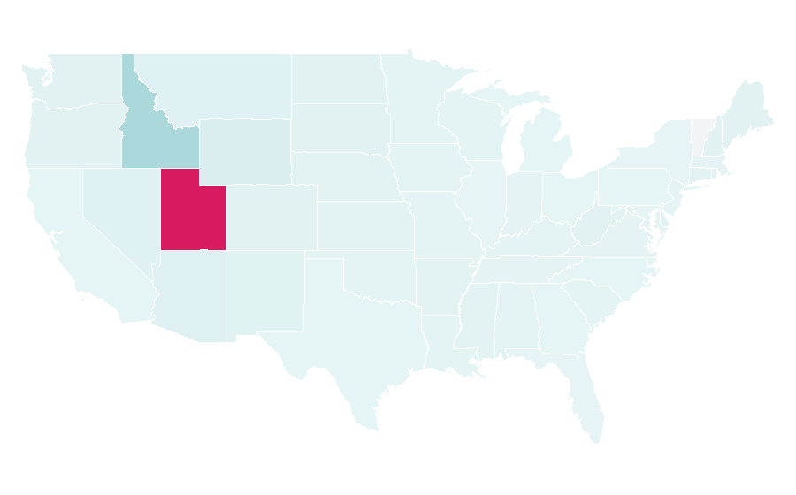 Affinity by region — General Conference (LDS Church), United States