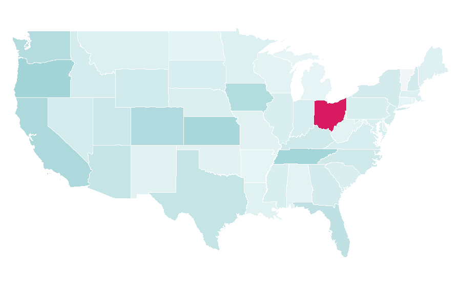 Affinité par région — General contractor, États-Unis