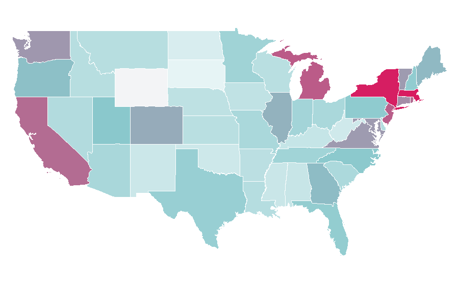 Affinität nach Region — General Motors, USA