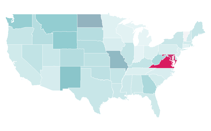 Affinity by region — General sales agent (airlines), United States