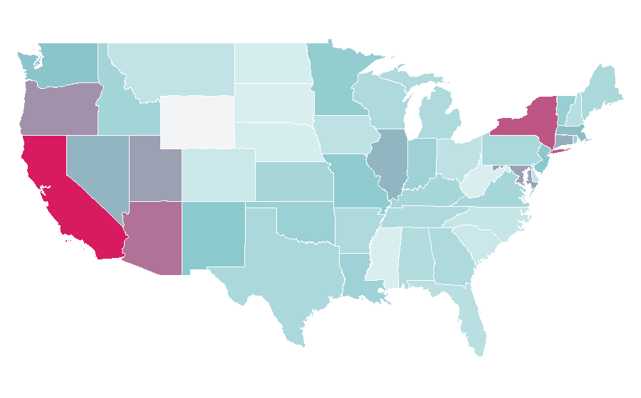 Affinity by region — Gentlemen Prefer Blondes (1953 film), United States