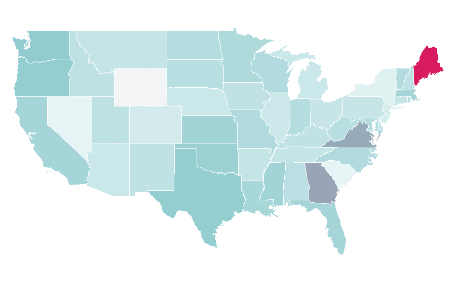 Affinity by region — Genus, United States