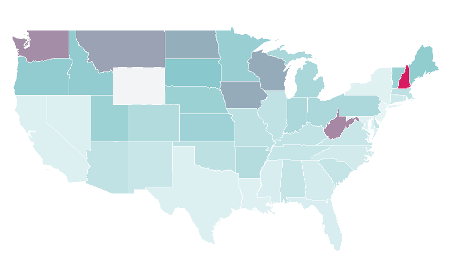 Affinity by region — Geocaching, United States
