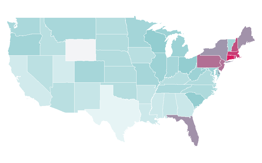 Affinity by region — Geoffrey Zakarian, United States