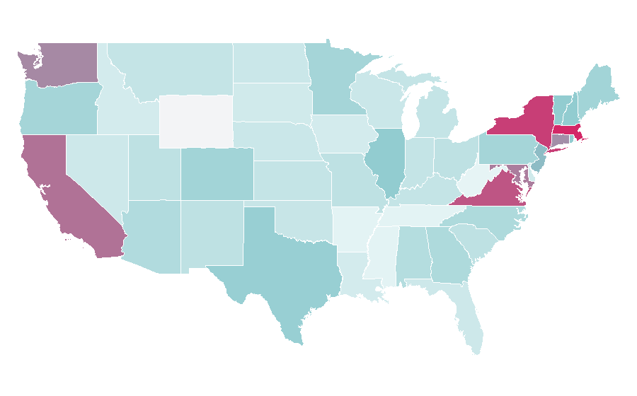 Affinity by region — Geopolitics, United States
