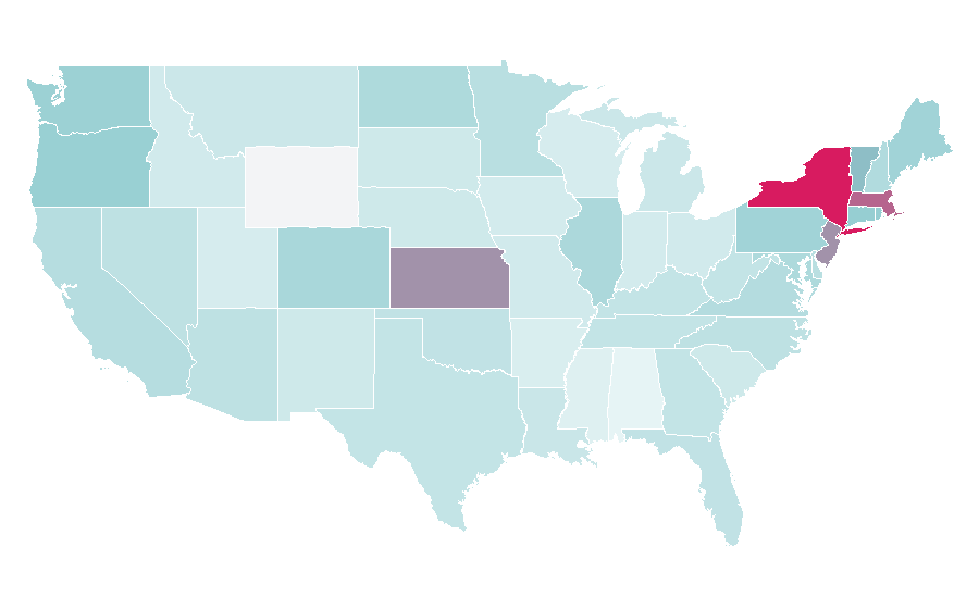 Affinity by region — Geordie Shore, United States