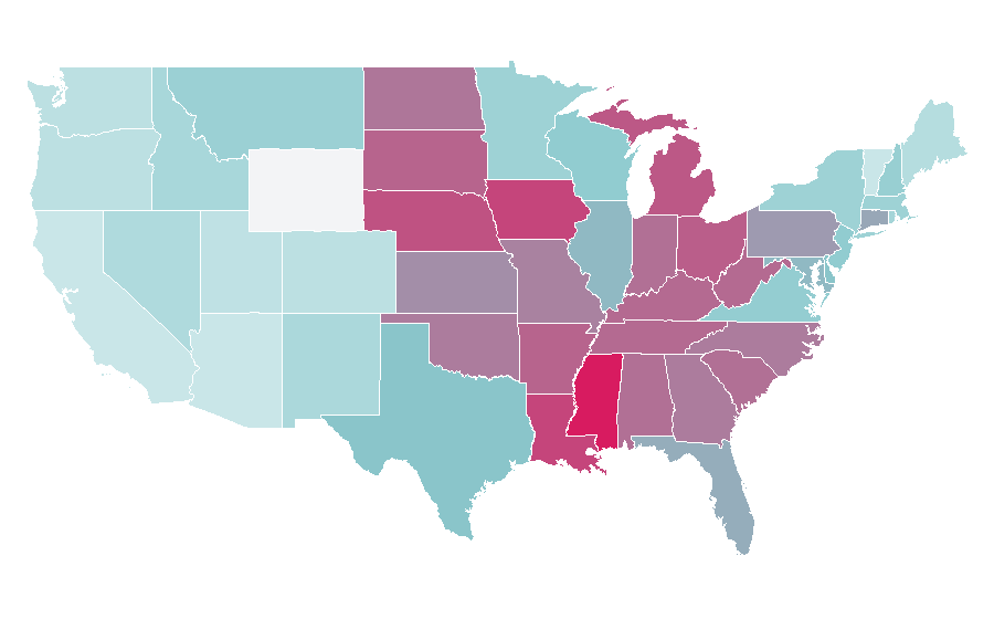 Affinity by region — George Foreman Grill, United States