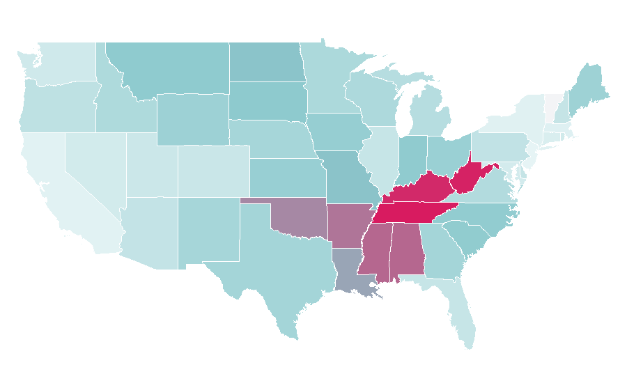 Affinity by region — George Jones, United States