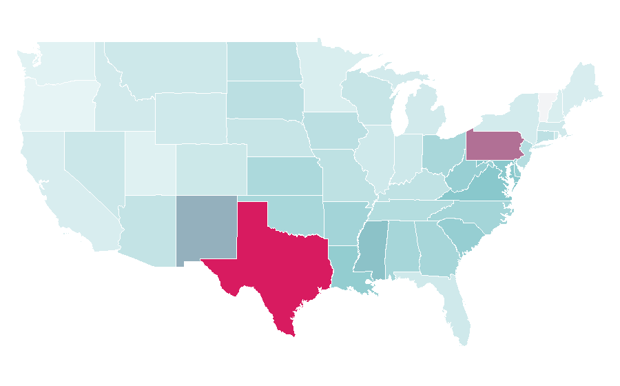 Affinity by region — George Pickens, United States