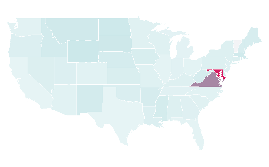 Affinity by region — Georgetown Cupcake, United States