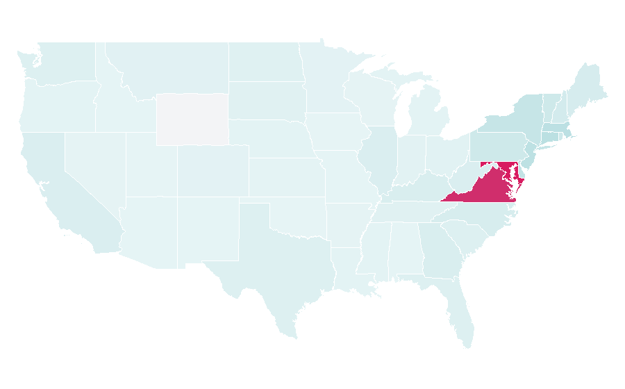 Affinity by region — Georgetown University, United States