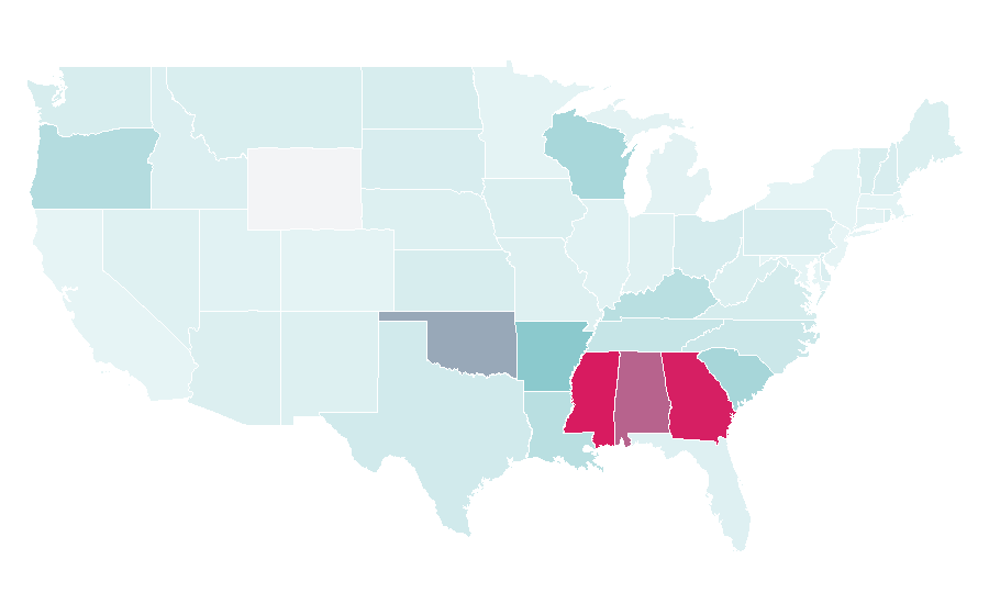 Affinity by region — Georgia-Pacific, United States