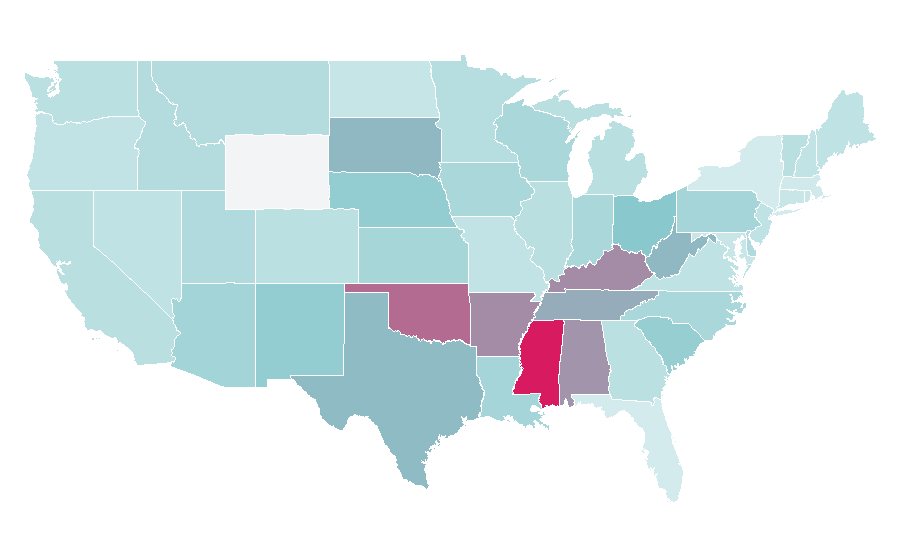 Affinity by region — Georgie & Mandy's First Marriage, United States