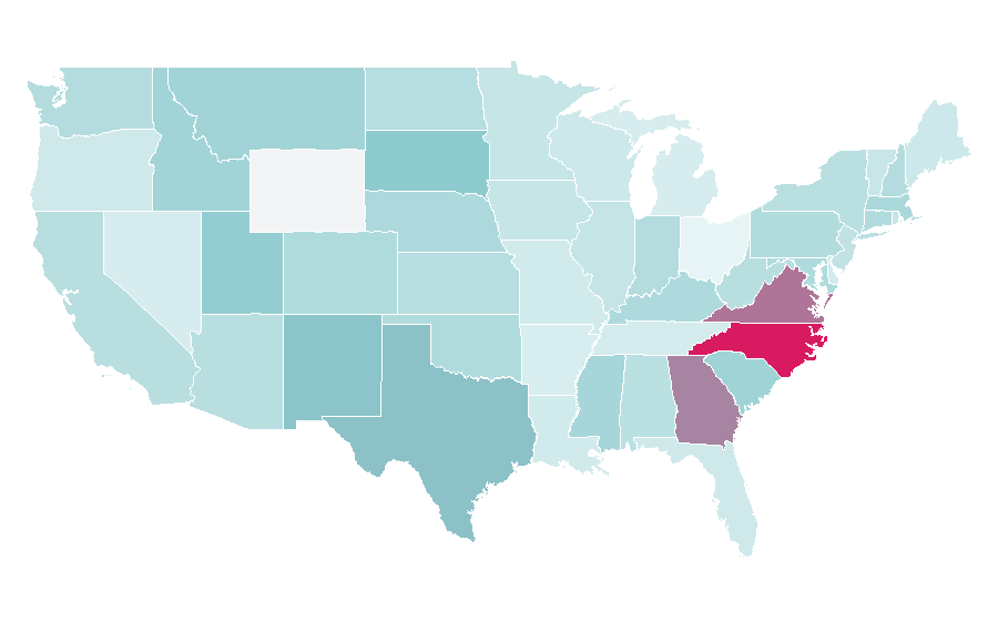 Affinity by region — Geothermal energy, United States