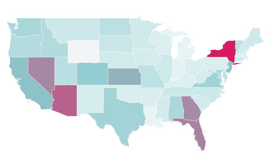 Affinity by region — GetResponse, United States