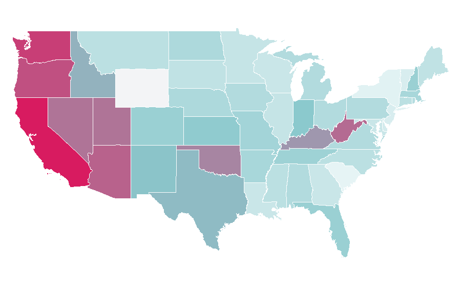 Affinity by region — Ghastly, United States