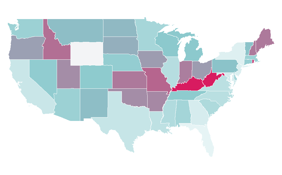 Affinity by region — ghost hunters, United States