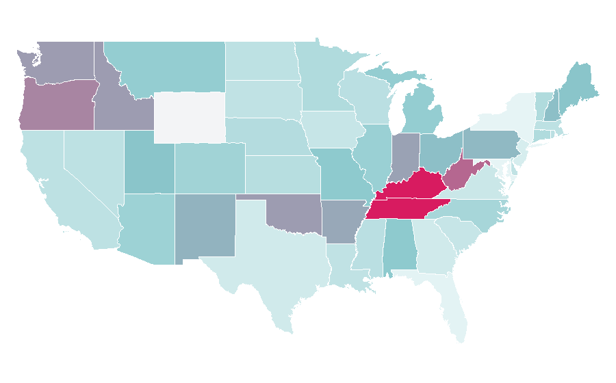 Affinity by region — Gibson Explorer, United States