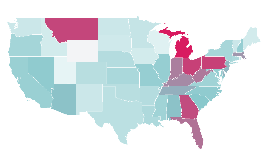 Affinity by region — GiftCards.com, United States