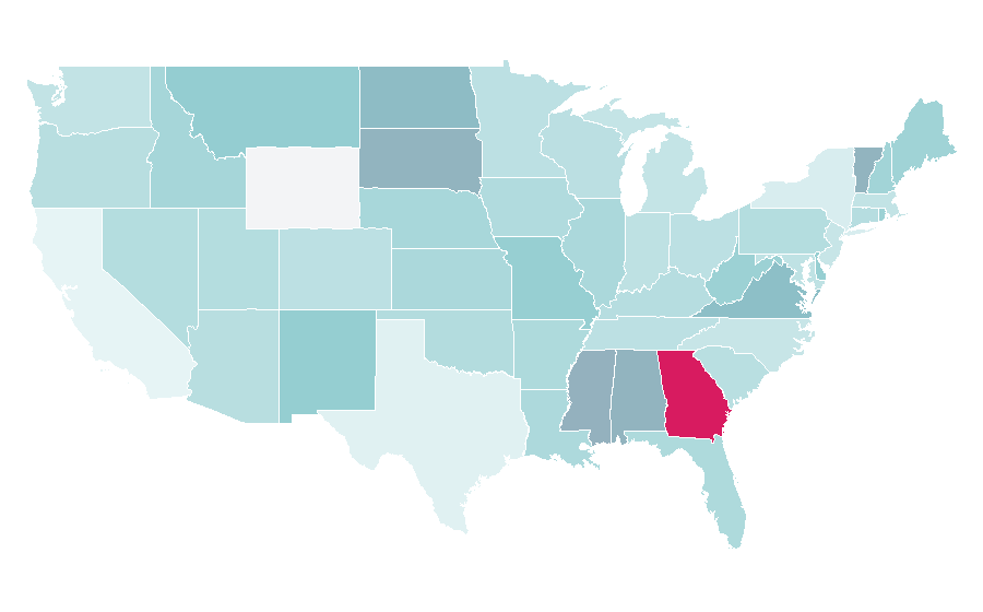 Affinity by region — Gifted education, United States