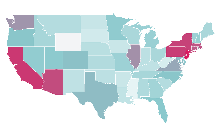 Affinity by region — Gigi Hadid, United States