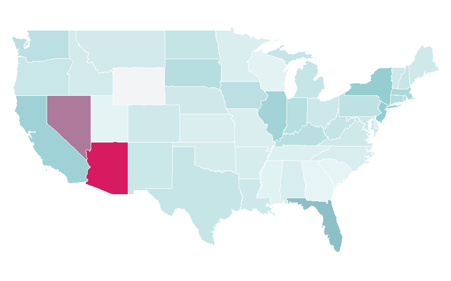 Affinity by region — Gilbert Burns (fighter), United States